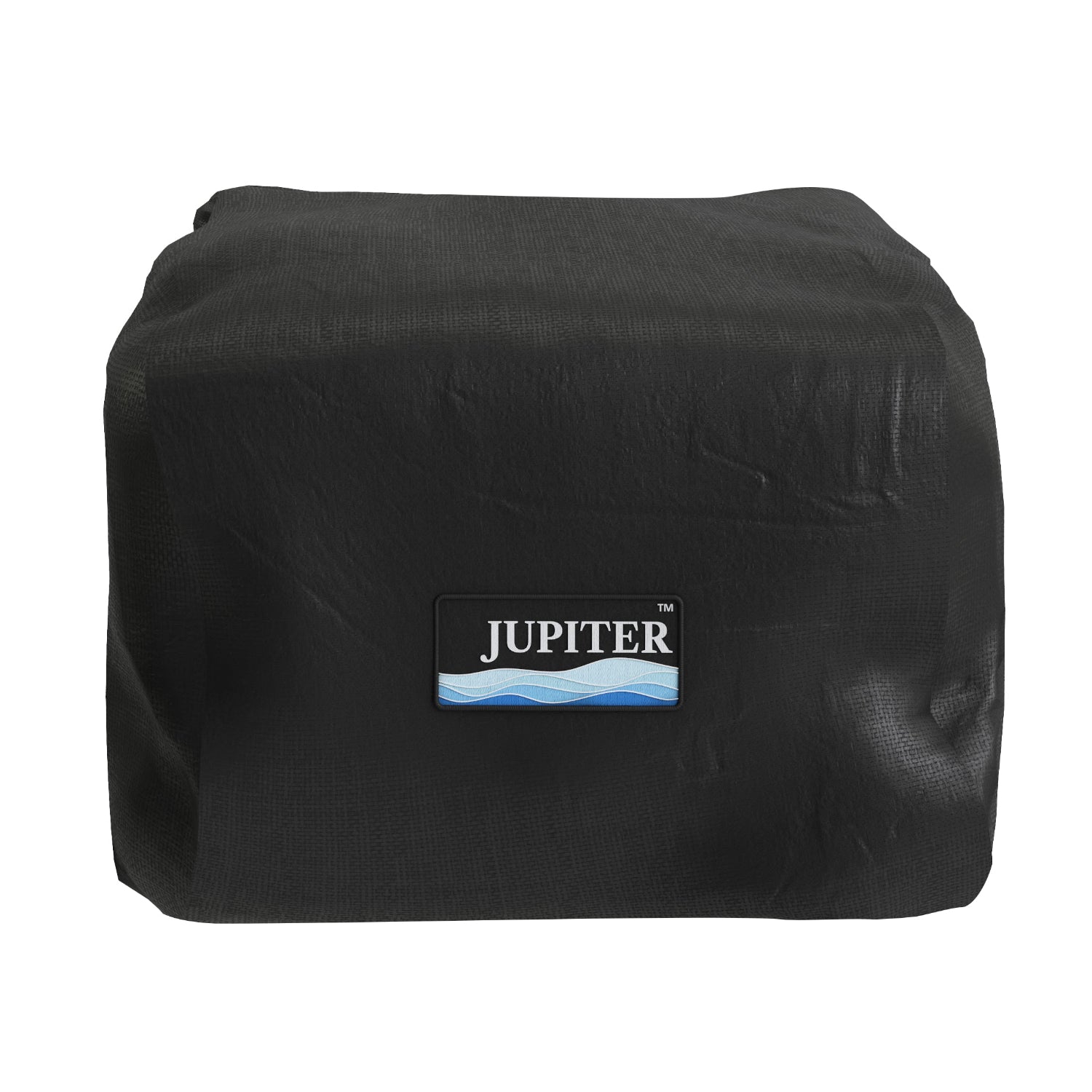 Black Jupiter fitted cover for the built-in double side burner