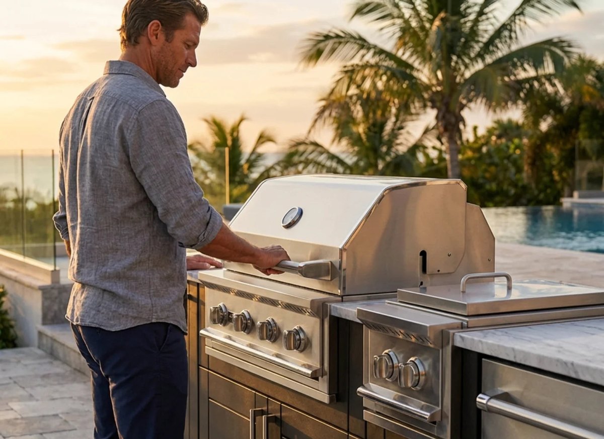 WeatherStrong outdoor cabinetry in Sanibel Pitch Black